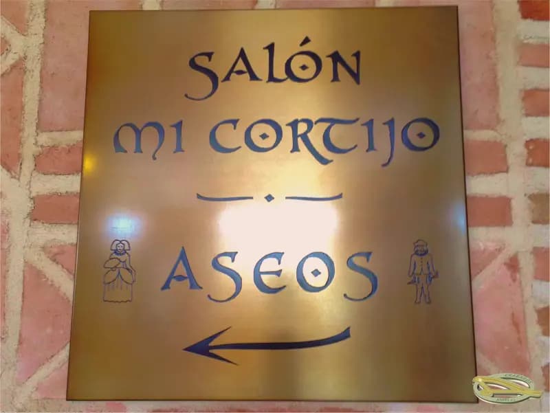 Placa Grabada Aseos